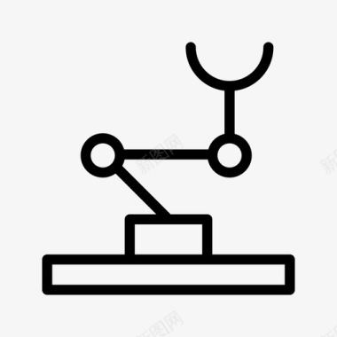 线性图标坐标机械简单臂工业线性图标