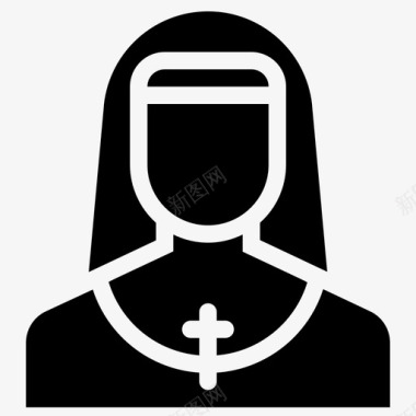 修女修女复活节彩蛋图标
