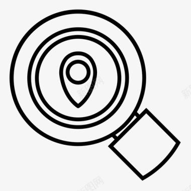 找到找到位置方向地图图标