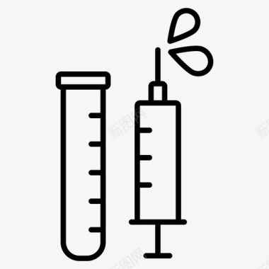 水痘疫苗验血医院注射图标