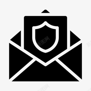 屏蔽电子邮件消息安全图标