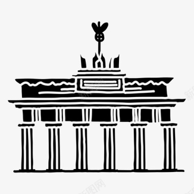 彩会建筑勃兰登堡门建筑柏林图标