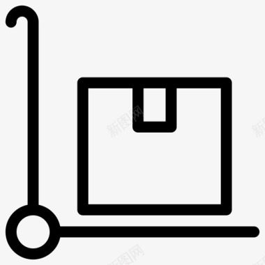 中秋节包装素材手推车送货包装图标