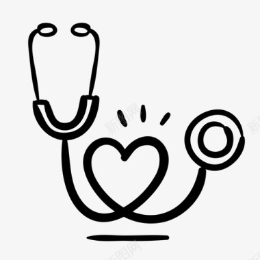 心脏听诊器医生医疗保健图标