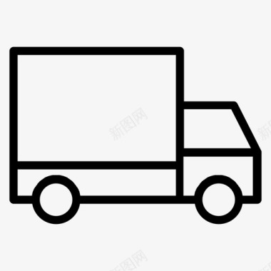 卡车箱式货车货车图标