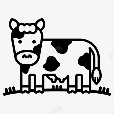 牛奶农场奶牛牧场图标