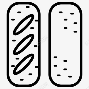法式斗牛犬全麦面包法式面包面包房图标
