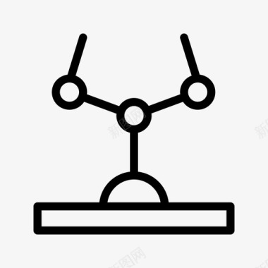 黄色机械臂机械简单臂工业线性图标