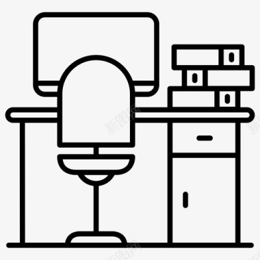 办公电脑样机办公桌笔记本电脑空间图标