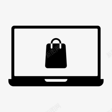网购电子商务笔记本电脑图标