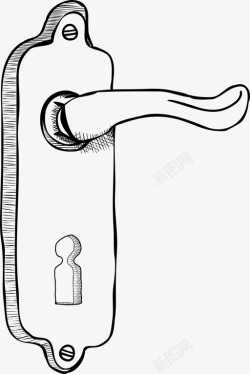 门闩门把手涂鸦钥匙孔高清图片