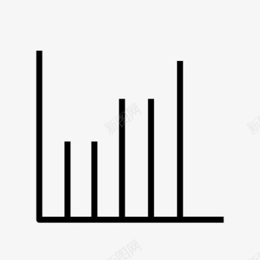 证券股票条形图数字战略市场营销图标