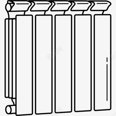 散热暖气电池暖气散热器房间图标