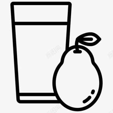 梨汁饮料果汁图标