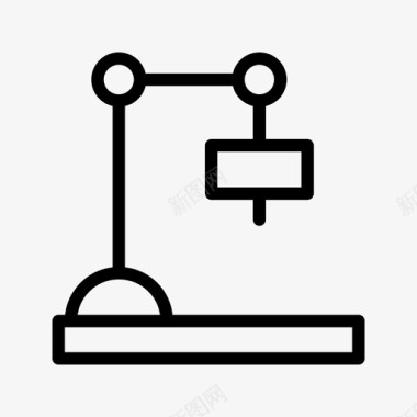 线性图标坐标机械简单臂工业线性图标