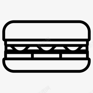 三明治法式面包三明治火腿三明治图标