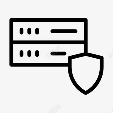 服务器服务器数据库保护图标