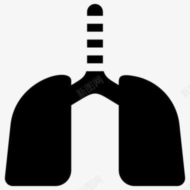肺呼吸健康和医疗图标