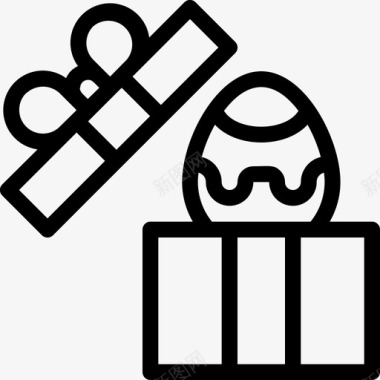 礼品盒复活节彩蛋图标