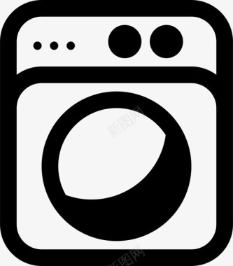 洗衣机洗衣电器电子图标