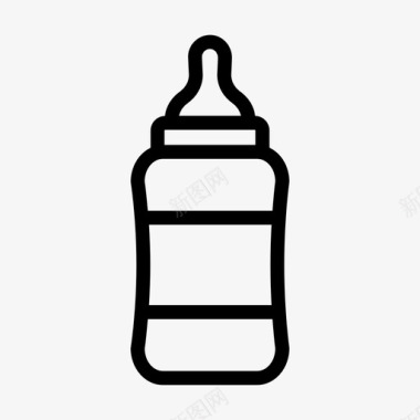 奶瓶主图喂食器婴儿奶瓶图标