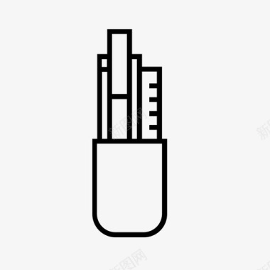 书写稿纸笔架桌面绘图图标