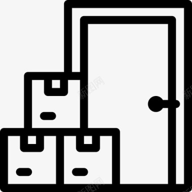 中秋节包装素材上门送货直运物流送货图标