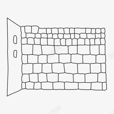 以色列护照西墙建筑砖墙图标