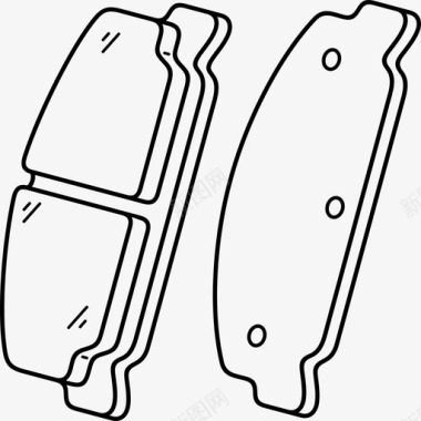 刹车养护系统陶瓷刹车片汽车配件刹车片图标