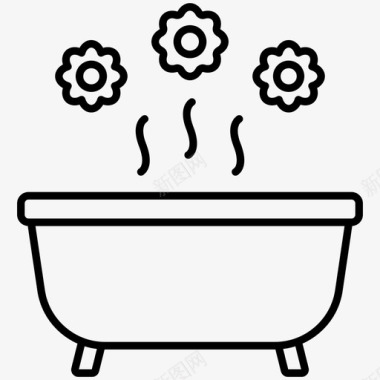 芳香浴芳香疗法热水浴图标