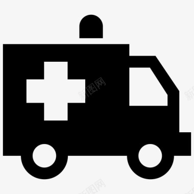 救护车急救车医院服务图标