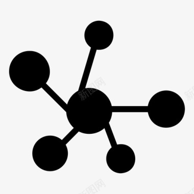 矢量原子分子原子教育图标