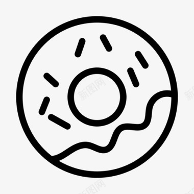 开学主题甜甜圈面包房美味图标