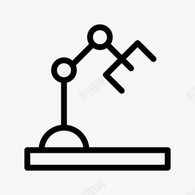 线性图标坐标机械简单臂工业线性图标