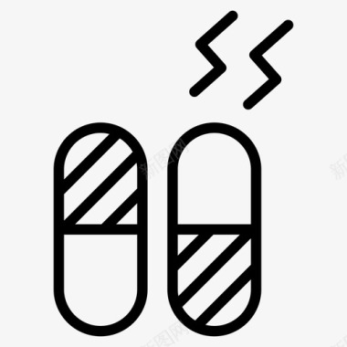 月经垫止痛药抗生素药物图标