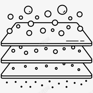 滤水盆滤尘器空气材料图标