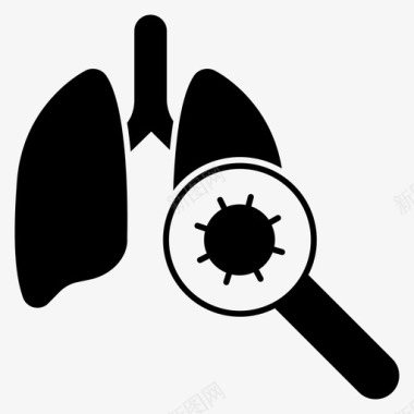 肺积水冠状病毒实验室肺图标