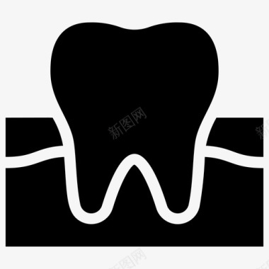 解剖学牙齿和牙龈解剖学牙科图标