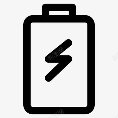 移动电池充电能源图标