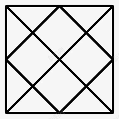 格子花纹瓷砖菱形花纹面料图标