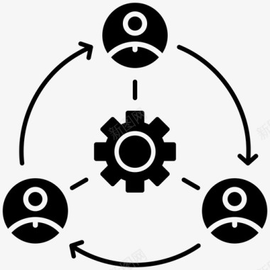 团队协作的力量团队协议协作图标
