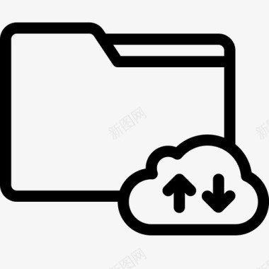 文件夹下载上传下载数据云业务数字服务图标