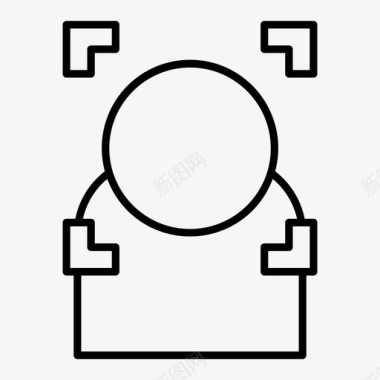 面部解锁面部解锁通信数字图标