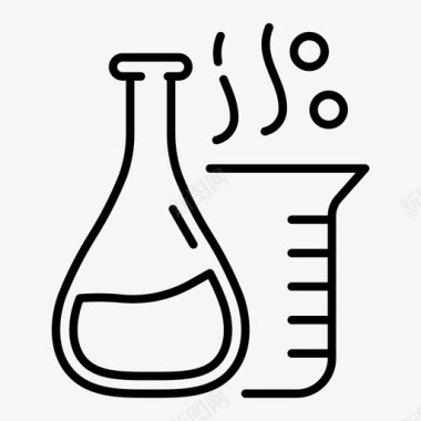 科学小实验试管化学实验室图标