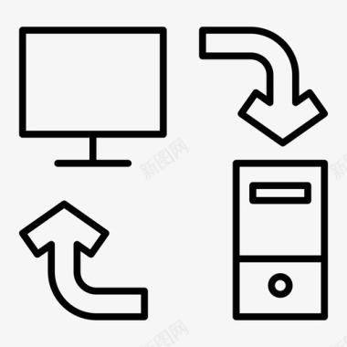 营销团队协作exchange数据服务器业务管理图标