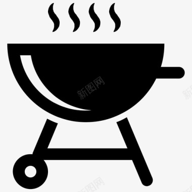 烧烤架烧烤壶木炭烧烤架图标