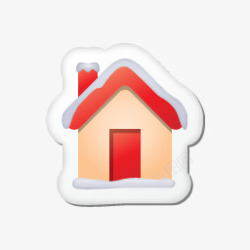 被雪覆盖的小房子图标 iconcom圣诞节素材