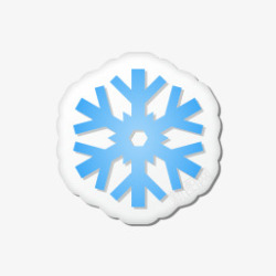 蓝色的雪花图标 iconcom圣诞节素材