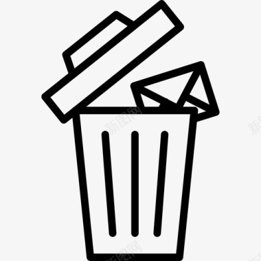 删除垃圾箱删除电子邮件电子邮件时间管理图标
