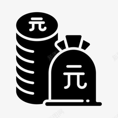 资金转移金钱现金金融图标